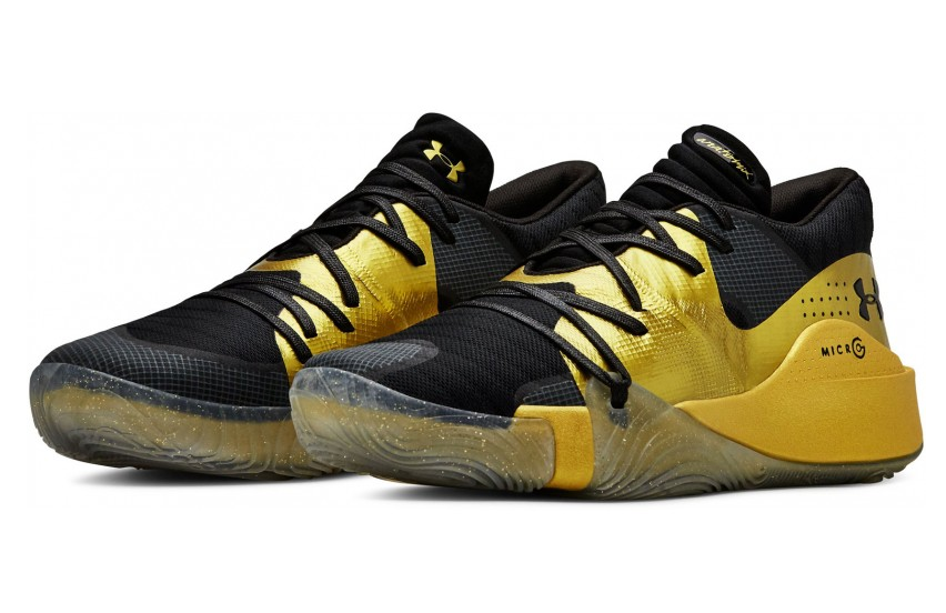 under armour basketball shoes gold